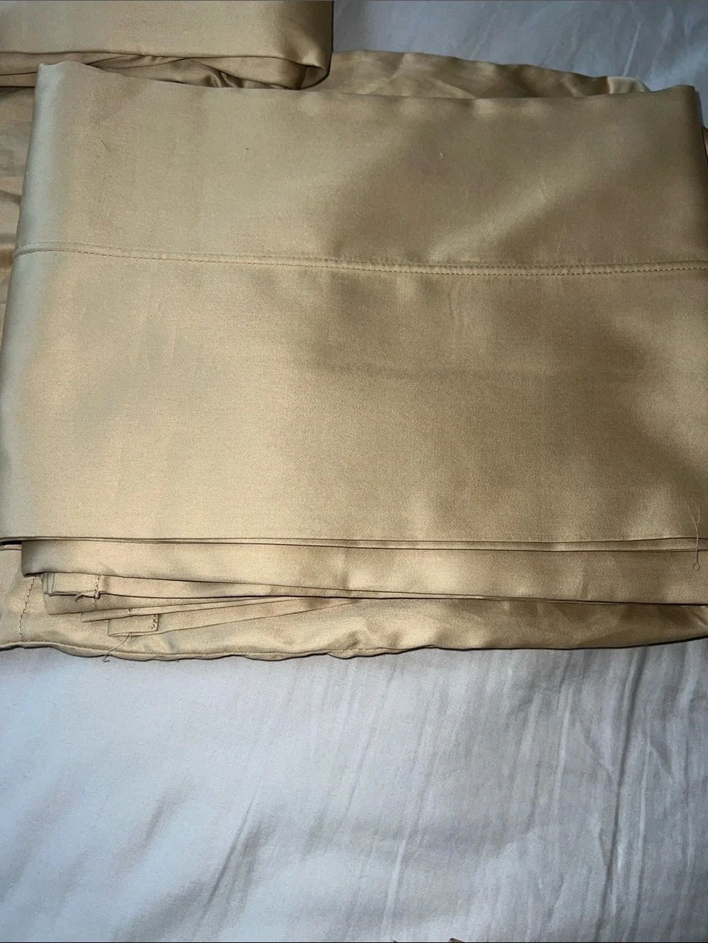Restoration Hardware Italian Ultra-soft Sateen Twin Sheet Set Gold old money NWT